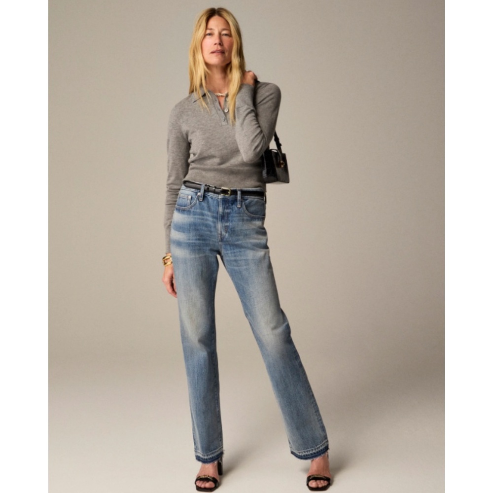 J. Crew Women's Straight Leg Jeans - Light Blue